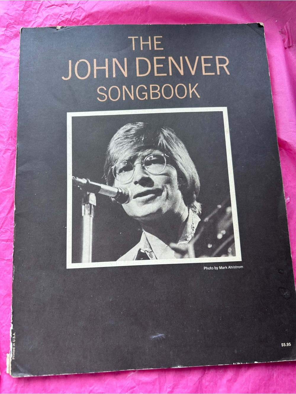 The John Denver Songbook Vintage Music Book - Black Cover
